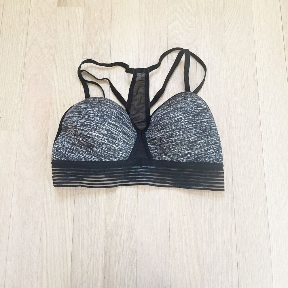 BUY 1 GET 1 FREE Victorias Secret medium gray sports bra Racerback Strappy mesh